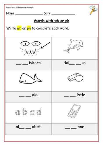 Digraphs Ph and Wh Presentations, Lesson Plans, Activities, Audio ...