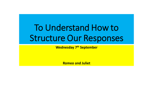 AQA Romeo and Juliet- Essay Lesson