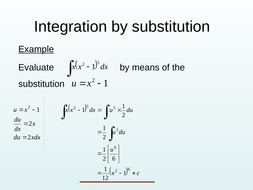 Integration by substitution | Teaching Resources