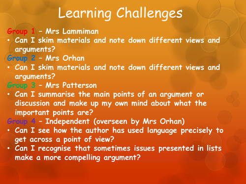 Year 5 Comprehension Lesson - Skimming, scanning and summarising