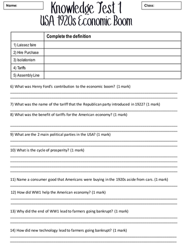 AQA NEW SPEC (2016 Start) Knowledge Test & revision