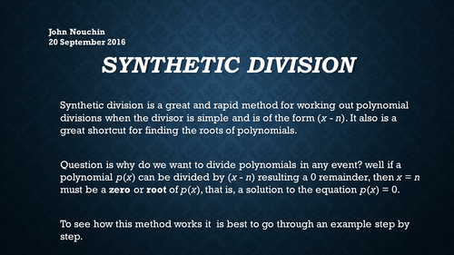 Polynomial division