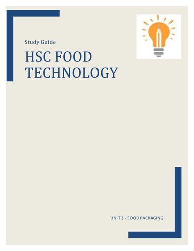 HSC Food Technology Notes - Unit 3
