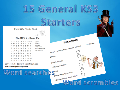 20 Original KS3 English Starters - Big Time Saver