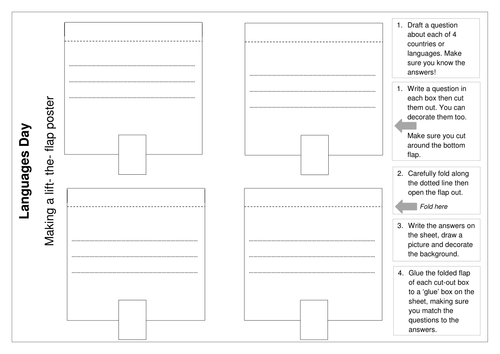 Languages Day/Intercultural lift-the flap poster template