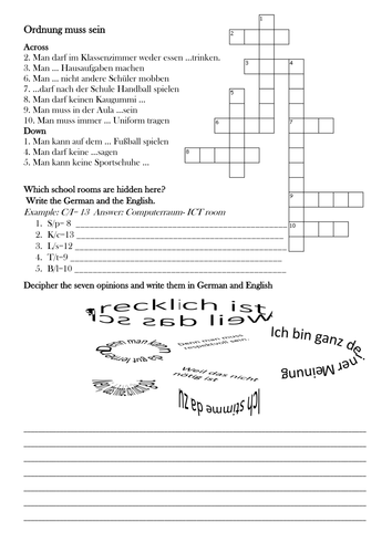 Stimmt GCSE Red School puzzle – Ordnung muss sein!