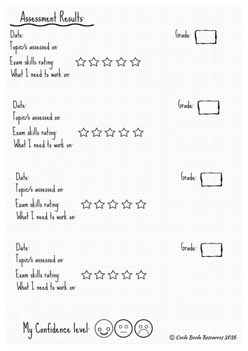 Student Assessment Tracker and Reflection Sheet