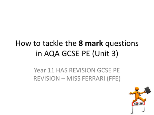 Improving exam technique and securing top marks within the two 8 mark ...