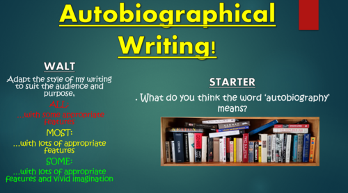 Writing Autobiographies!