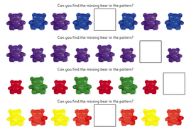 Compare Bear Pattern Cards by elmo001 - Teaching Resources - Tes