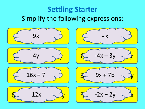 Expanding brackets and simplifying | Teaching Resources