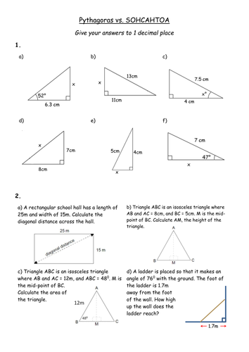 SOHCAHTOA - 5 lessons | Teaching Resources