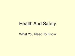 Health and Safety | Teaching Resources