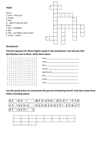 Stimmt 1 Puzzle - Hallo!