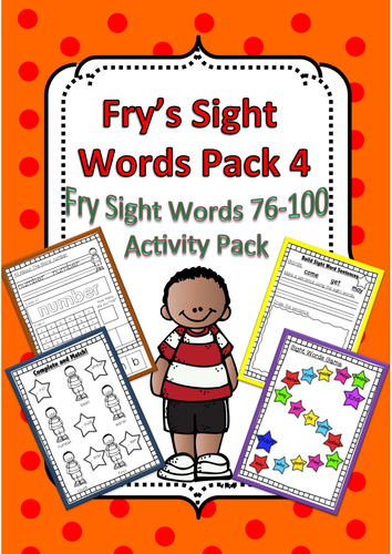 Fry S Sight Words Pack 4 Words 76 100 Teaching Resources