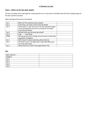 A Christmas Toy Story KS1 Nativity Script Teaching Resources