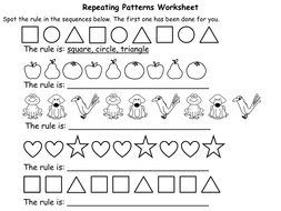 Patterns and Sequences – Year 2 Geometry (PowerPoint and worksheets
