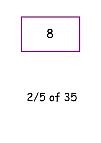 Fractions of a number - Treasure Hunt Game
