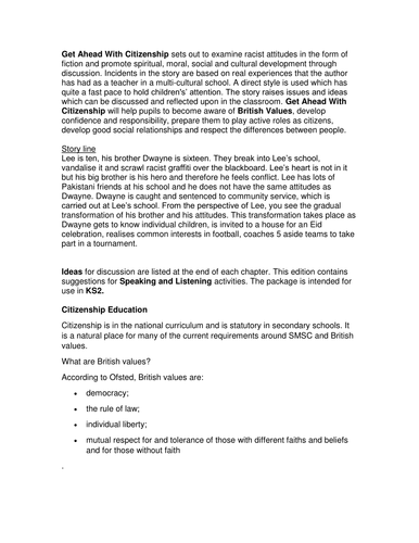 British Values - Racism- Get Ahead with Citizenship | Teaching Resources