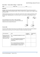 Reaction time required practical- NEW AQA GCSE 1-9 | Teaching Resources