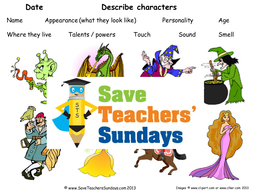 Describing Characters Lesson Plan and Resources | Teaching Resources