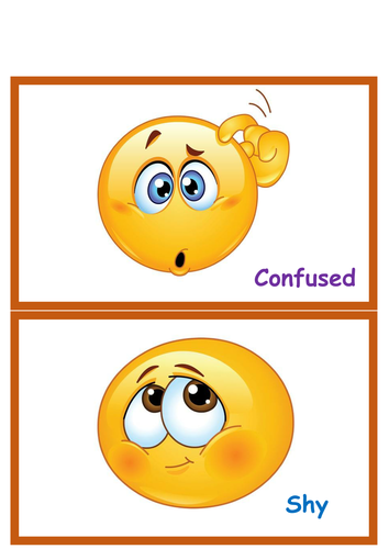 Emoticon Emoji feelings cards | Teaching Resources