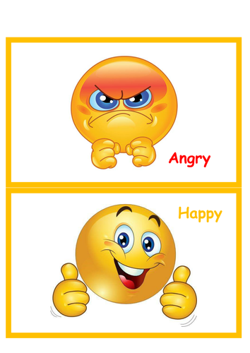 Emoticon Emoji feelings cards