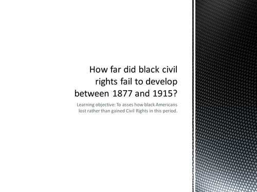 African American Civil Rights 1877-1914 (OCR Civil Rights in the USA ...