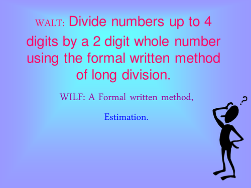 Long Division Power Point and activity