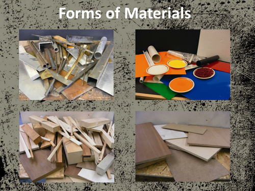 Forms of materials. | Teaching Resources