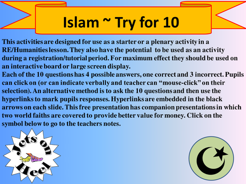Try for 10 Islam