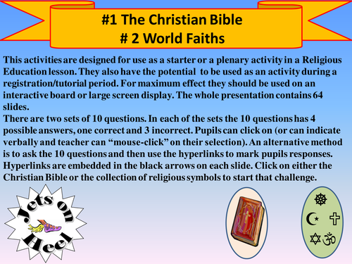 Try for Ten, Christianity and World Faiths Challenges