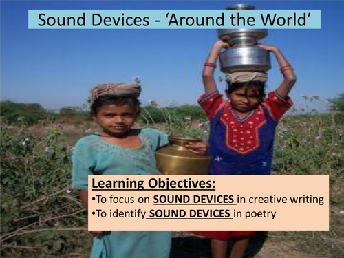 SOUND DEVICES - Onomatopoeia, Alliteration and Sibilance