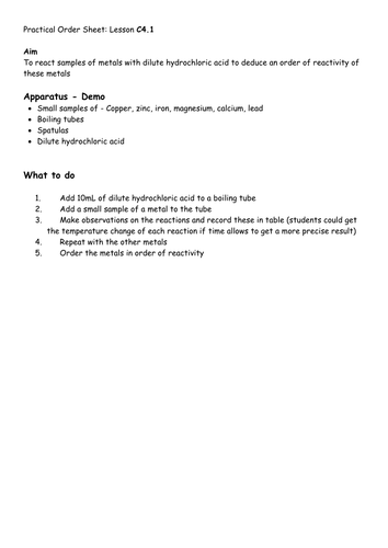 AQA Chemistry New GCSE Spec (Paper 1 Topic 4 - exams 2018) – Chemical Changes (4.4)