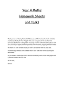 maths homework ideas year 4