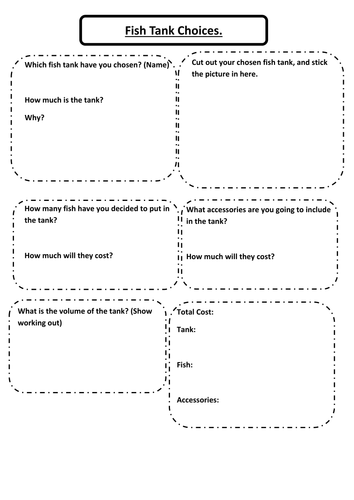 Volume of Shapes Fish Tanks | Teaching Resources