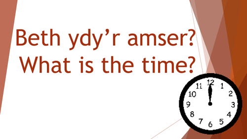 Beth ydy'r amser? - Powerpoint