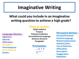 features of imaginative essay