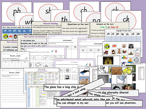 Digraphs Revision sh ch th ng ck ph wh, Presentation, Lesson Plan