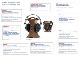 Product Analysis ACCESS FMM help sheet | Teaching Resources