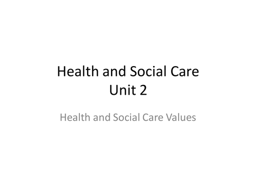 health and social care assignment 2