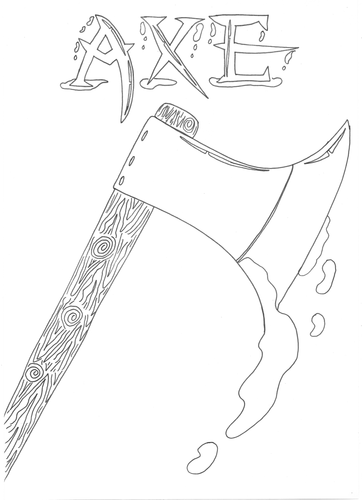 Halloween Alphabet: Axe