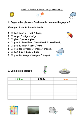 french-weather-revision-worksheet-teaching-resources