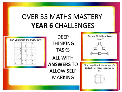OVER 35 MASTERY MATHS YEAR 6 CHALLENGES