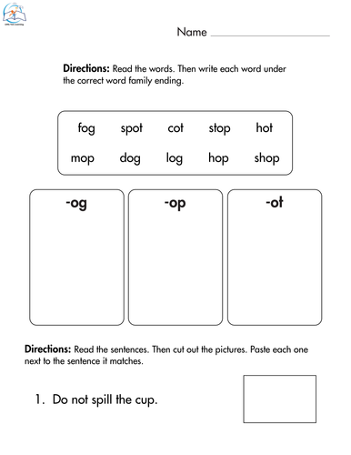 phonics activities kindergarten reading