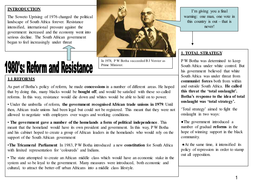 resistance to apartheid grade 11 essay notes