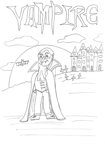 Halloween: Vampire Colouring Sheet