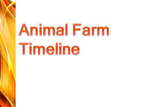 Animal Farm Timeline