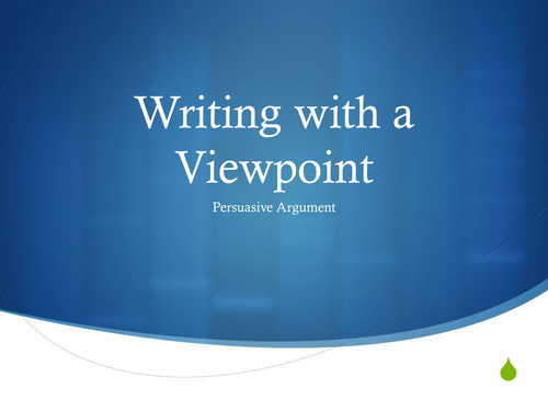 OFSTED English lesson - Writing with a Viewpoint