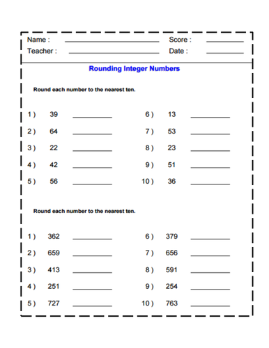 Rounding Integer Numbers